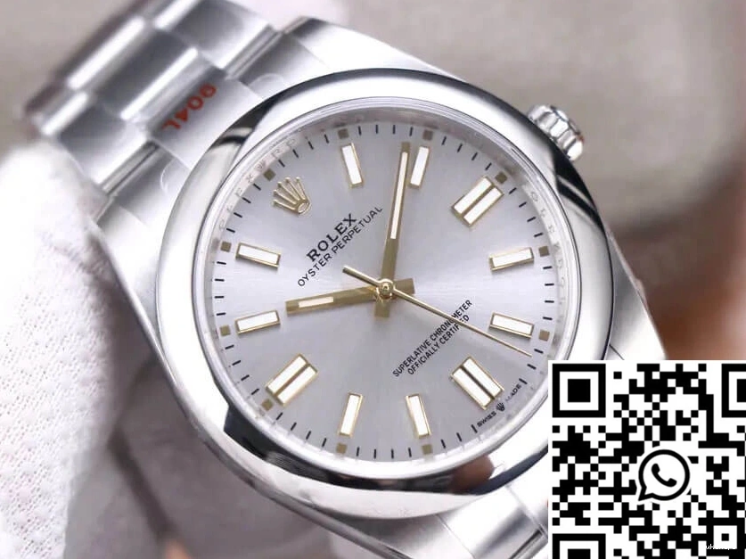 EW Silver 41MM Oyster Dial Perpetual M124300-0001 Rolex Factory 0502